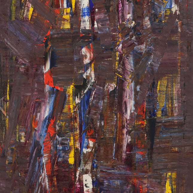 Abstract geel rood blauw (I)- Ad Snijders (1929-2010)