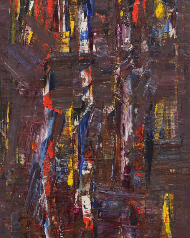 Abstract geel rood blauw (I)- Ad Snijders (1929-2010)