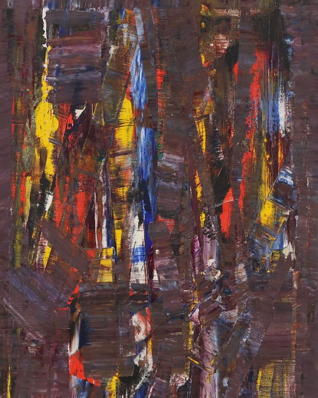 Abstract geel rood blauw (I)- Ad Snijders (1929-2010)