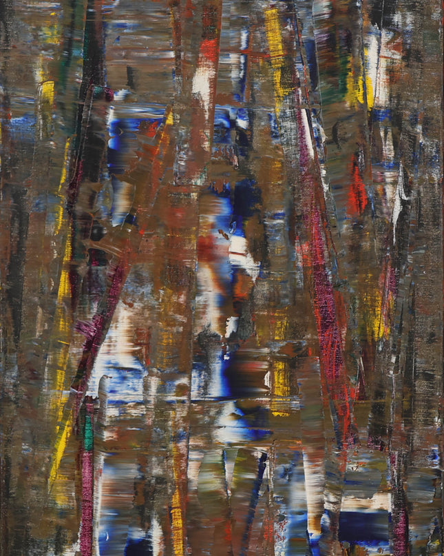 Abstract geel rood blauw (II)- Ad Snijders (1929-2010)