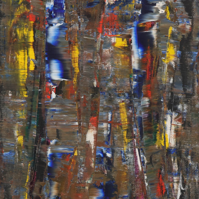 Abstract geel rood blauw (II)- Ad Snijders (1929-2010)