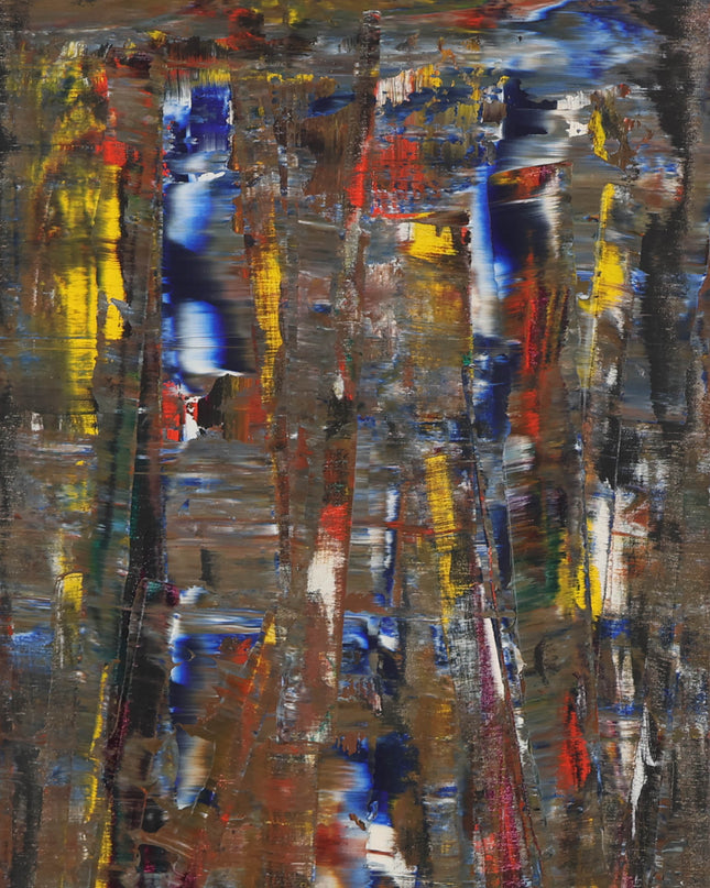 Abstract geel rood blauw (II)- Ad Snijders (1929-2010)
