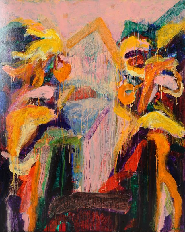 Abstract roze - Ad Snijders (1929-2010)