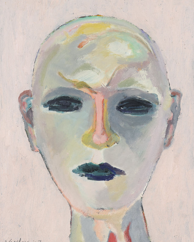 Gezicht blauwe lippen - Ad Snijders (1929-2010)