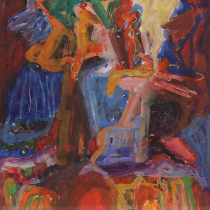 Abstract felle kleuren - Ad Snijders (1929-2010)