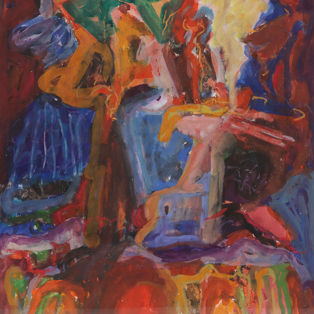 Abstract felle kleuren - Ad Snijders (1929-2010)