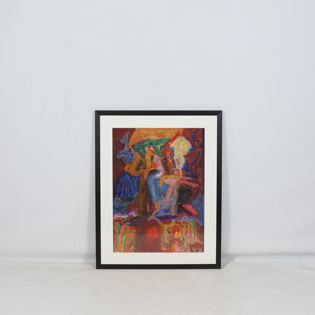 Abstract felle kleuren - Ad Snijders (1929-2010)