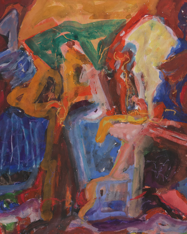 Abstract felle kleuren - Ad Snijders (1929-2010)