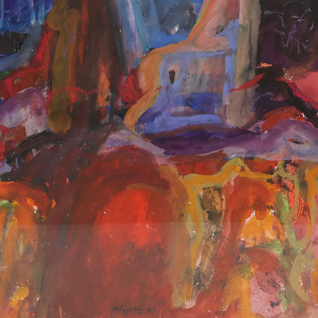 Abstract felle kleuren - Ad Snijders (1929-2010)