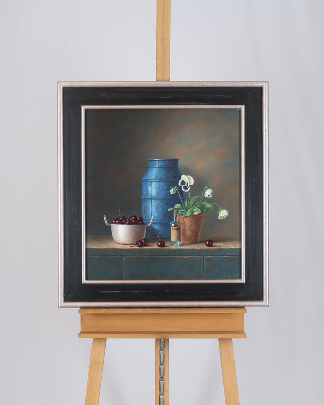 Still life with cherries