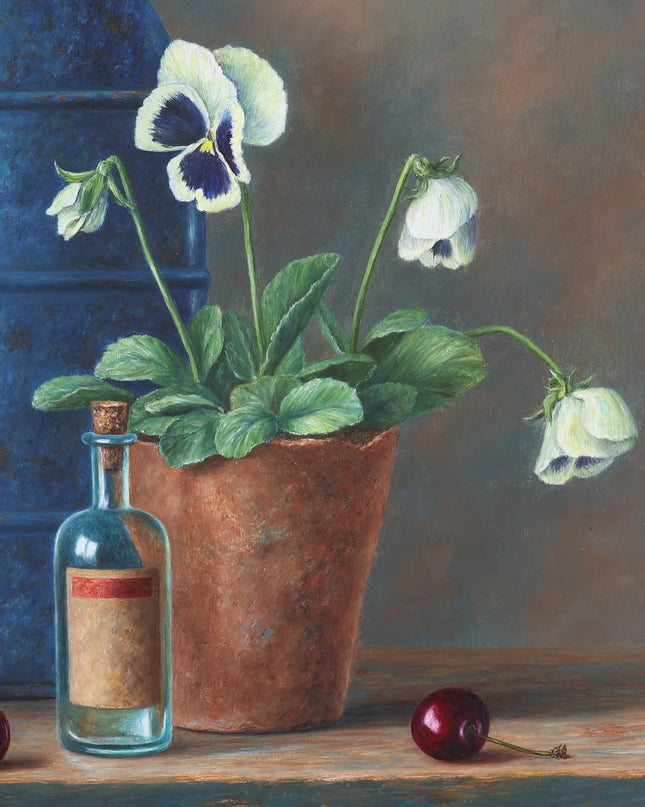Still life with cherries