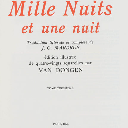Le livre des mille nuits et une nuit- Geïllustreerde editie door Kees van Dongen
