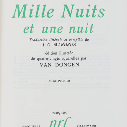 Le livre des mille nuits et une nuit- Geïllustreerde editie door Kees van Dongen
