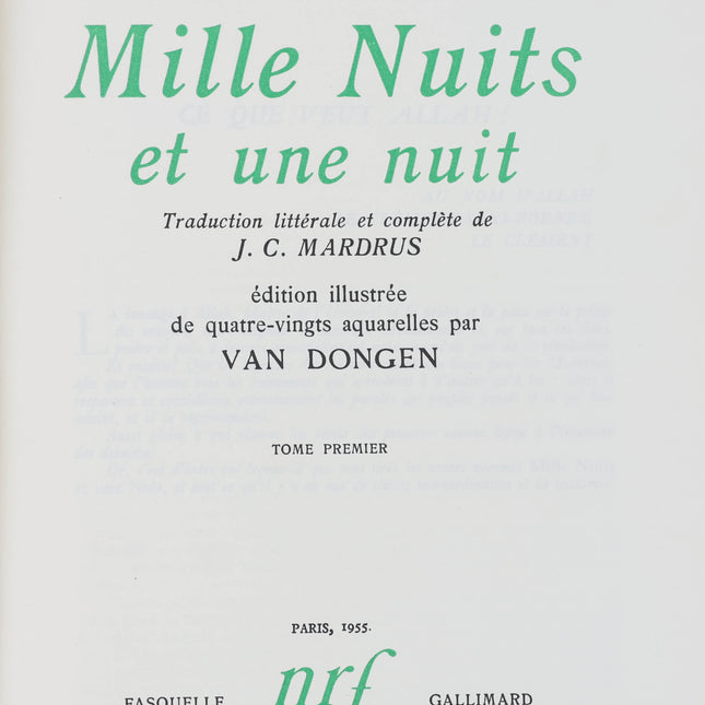 Le livre des mille nuits et une nuit- Geïllustreerde editie door Kees van Dongen