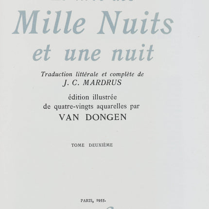 Le livre des mille nuits et une nuit- Geïllustreerde editie door Kees van Dongen