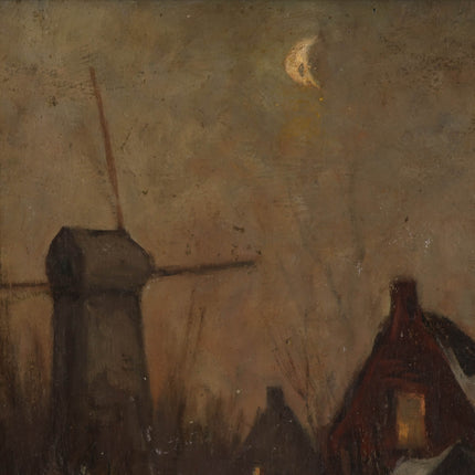 Gerardus Johannes Roermeester (1844-1936) - Molen in winter