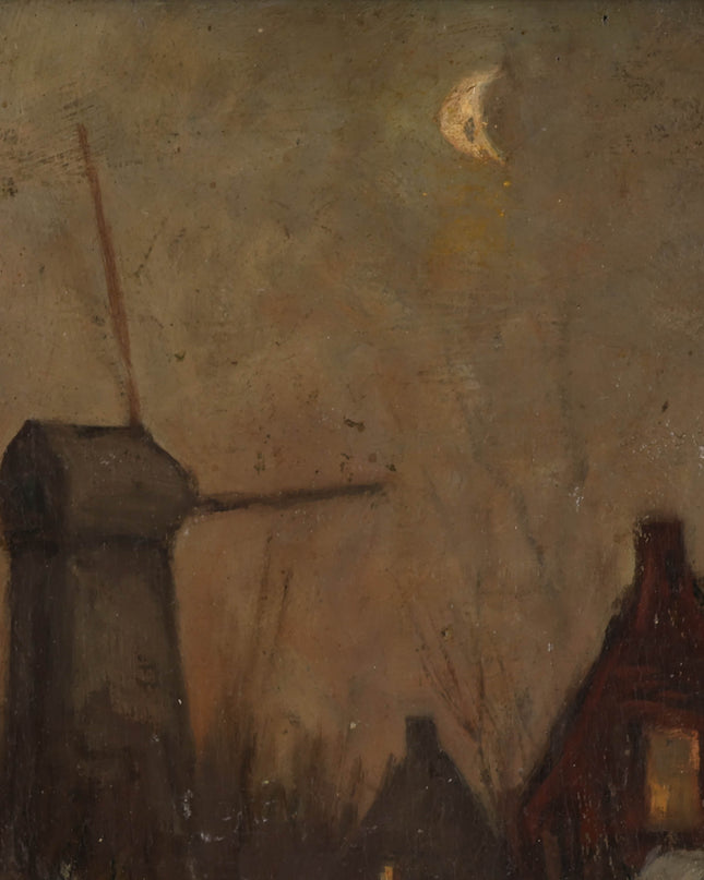 Gerardus Johannes Roermeester (1844-1936) - Molen in winter