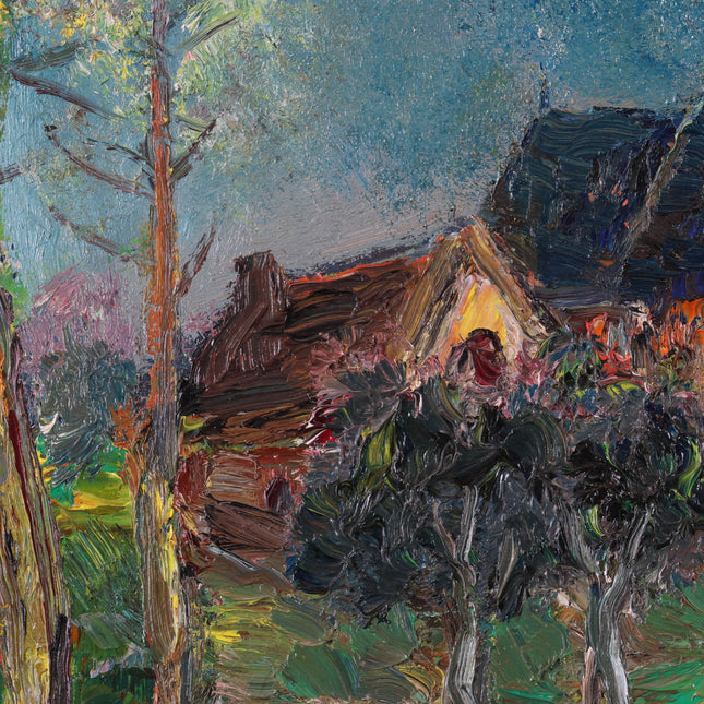 Landscape with church tower