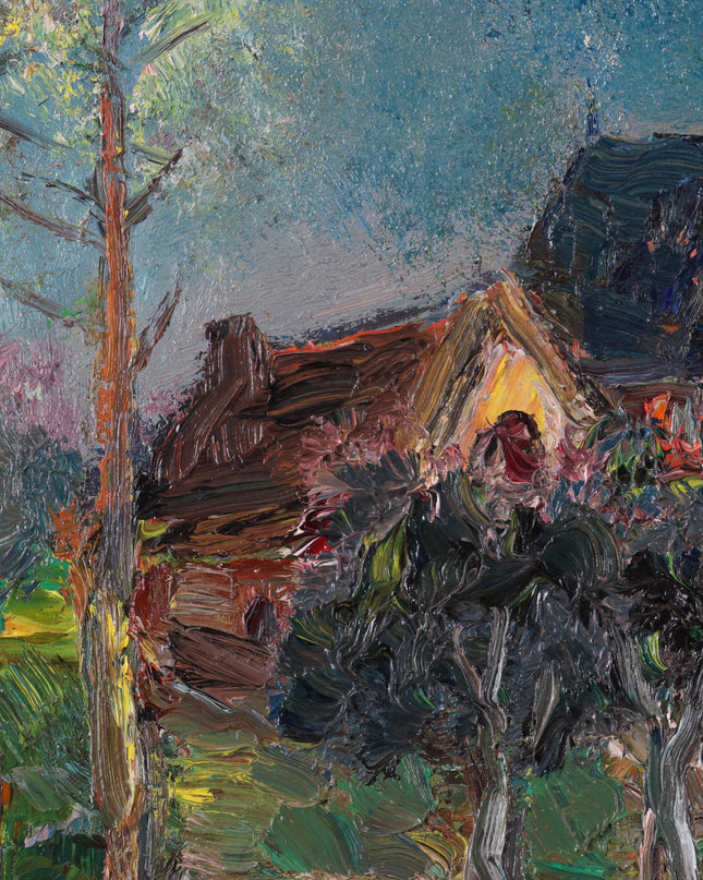 Landscape with church tower