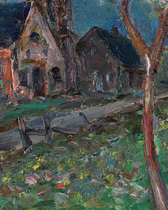 Landscape with church tower