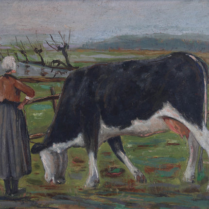 Koe en boerin - Antoon Kruysen (1898–1977)
