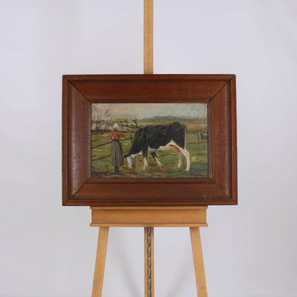 Koe en boerin - Antoon Kruysen (1898–1977)