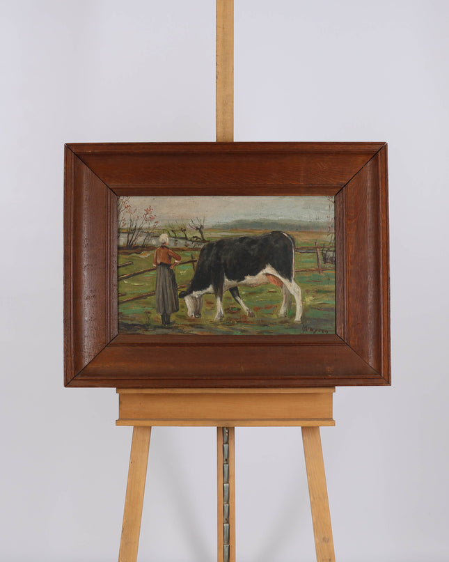 Koe en boerin - Antoon Kruysen (1898–1977)