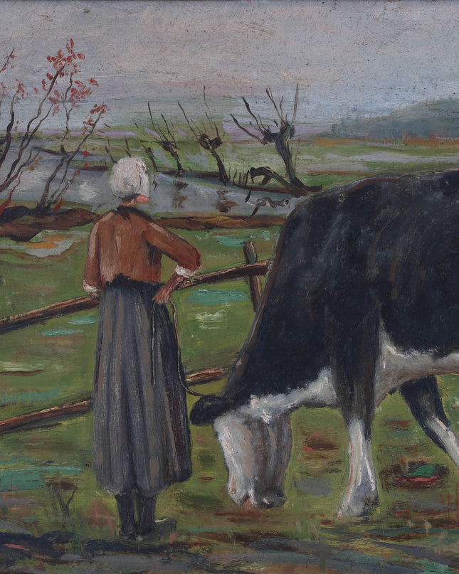 Koe en boerin - Antoon Kruysen (1898–1977)