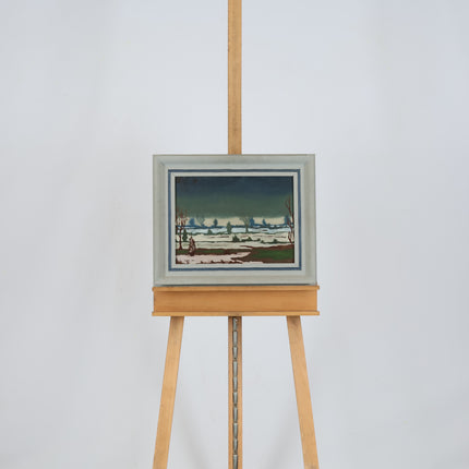 Winterlandschap met ondergelopen land