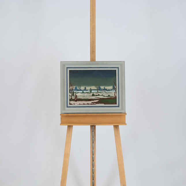 Winterlandschap met ondergelopen land