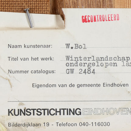 Winterlandschap met ondergelopen land