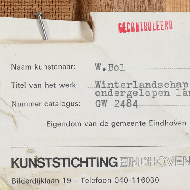 Winterlandschap met ondergelopen land