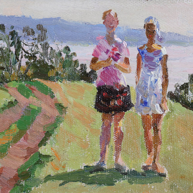 Girls near the Wolga - Victor Ivanovich Kudelkin (1911-1996)