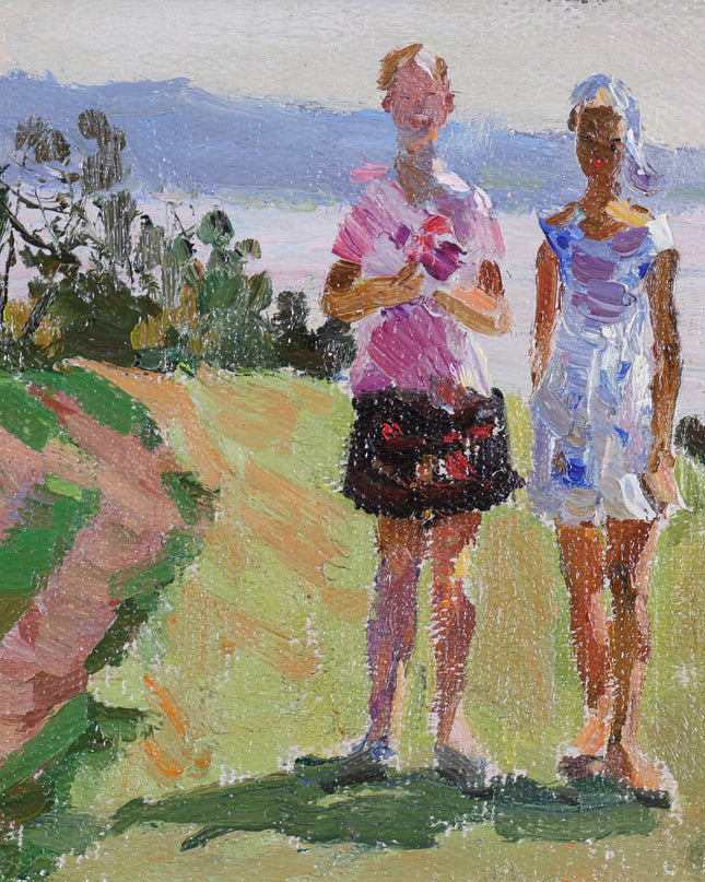 Victor Ivanovich Kudelkin (1911-1996) - Girls near the Wolga -