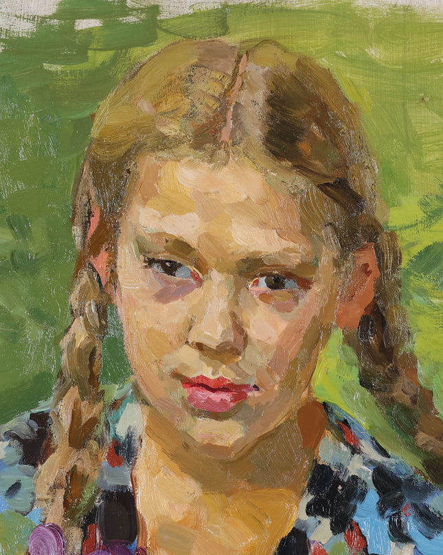 Aurora Efimovna Sosnovskaya (1929)- Girl with braids