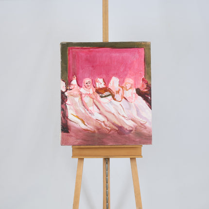 Volk in het roze