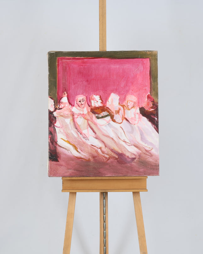 Volk in het roze