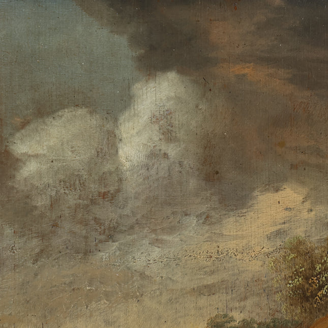 Heuvelachtig landschap met figuren