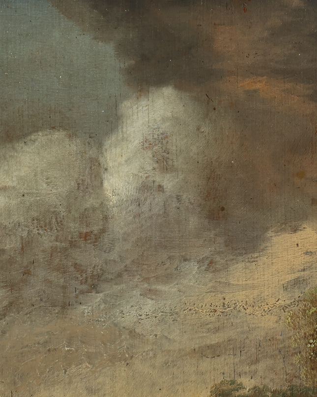 Hilly landscape with figures