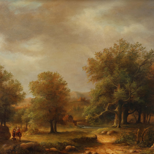 Landschap met reizigers