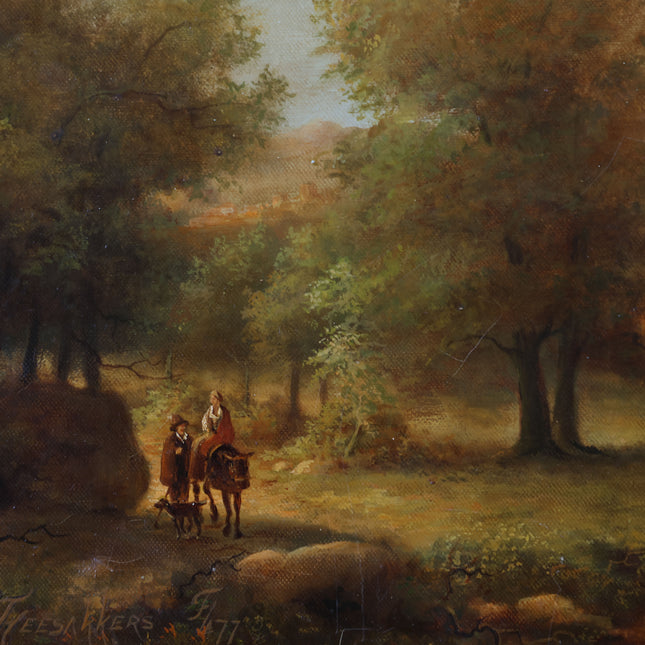 Landschap met reizigers