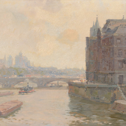 Le Seine et pont au Change, Île de la Cité, Paris