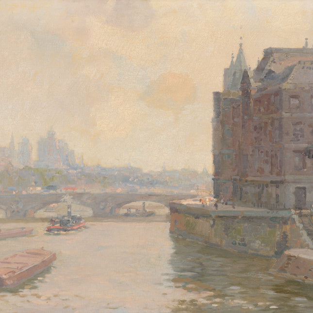 Le Seine et pont au Change, Île de la Cité, Paris