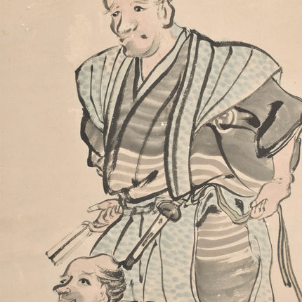 Warrior - Japanese scroll - Edo Period