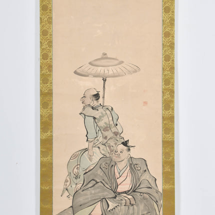 Two Men - Japanse scroll - Edo Periode