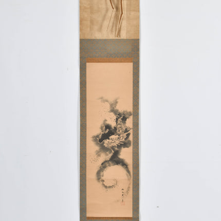 Heron - Japanese scroll - Meiji Period