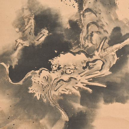 Heron - Japanese scroll - Meiji Period