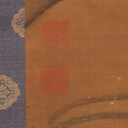 Carp climbing a waterfall - Japanse scroll