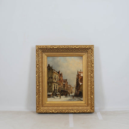 Petrus Gerardus Vertin (1819-1893) - Winterstadsgezicht