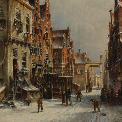 Petrus Gerardus Vertin (1819-1893) - Winterstadsgezicht